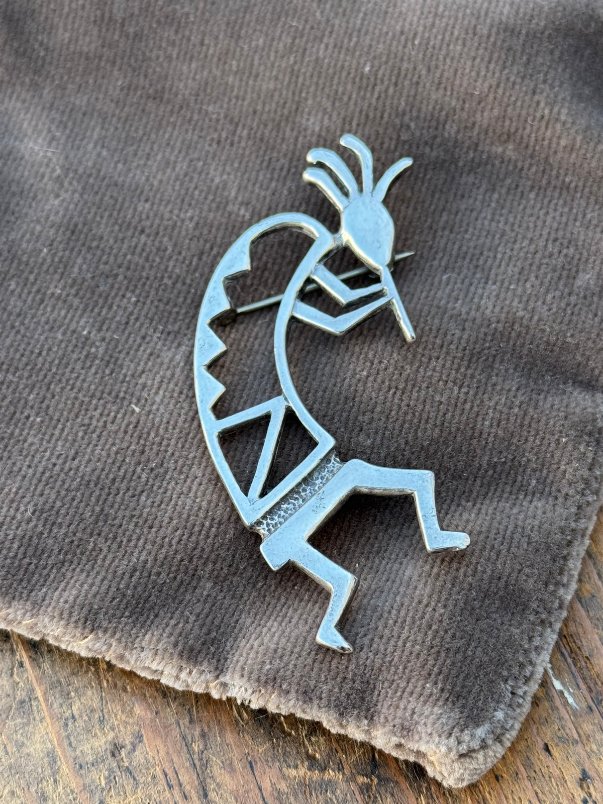 Vintage Sterling Silver Kokopelli Pin
