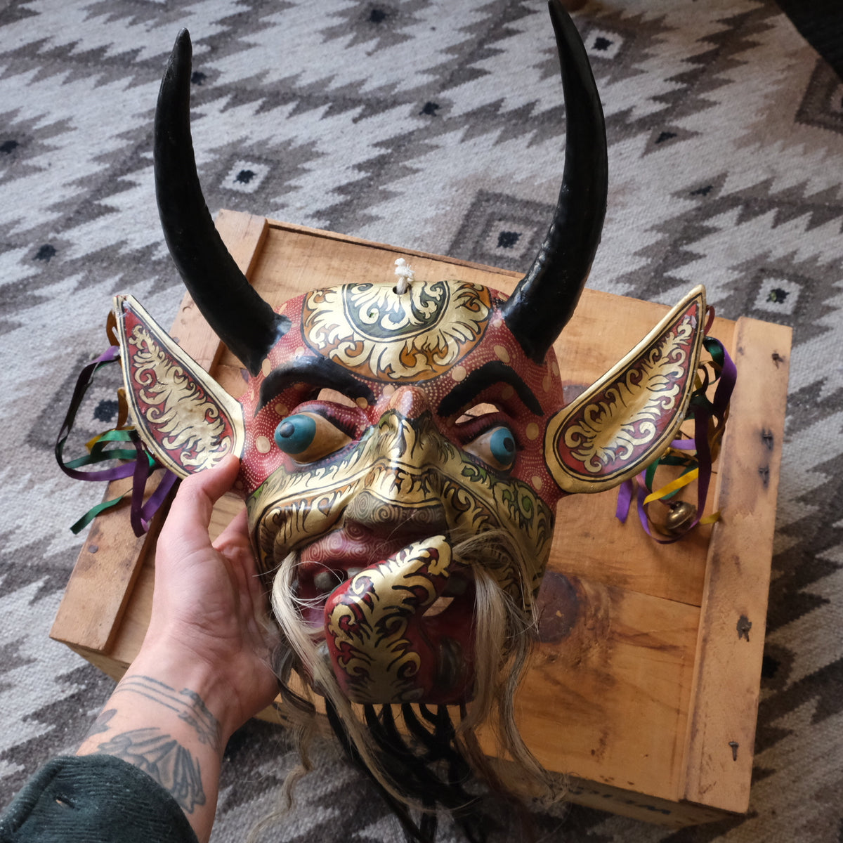 Vintage Mexican Devil Mask American Decay