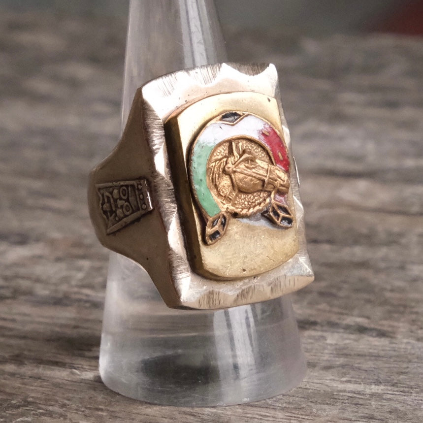 1940’s Lucky Horse Mexican Biker Souvenir Ring 9