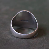 Vintage Sterling Agate Stamped Arrows Trading Post Ring 8.5