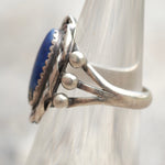 Vintage Sterling Lapis Ring 5.25