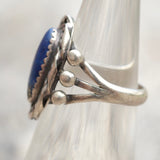 Vintage Sterling Lapis Ring 5.25