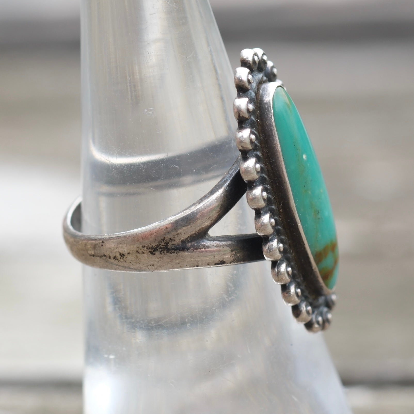 Vintage Sterling Turquoise Ring 6