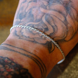 Vintage Sterling Silver Twisted Chain Bracelet 9.25"