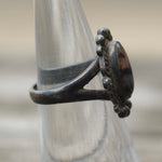 Vintage Sterling Agate Ring 5.25