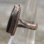Vintage Sterling Multistone Inlay Roper Ring 6.25