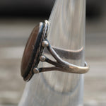 Vintage Sterling Agate Ring 5.75