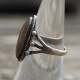 Vintage Sterling Agate Ring 5.75