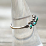 Vintage Sterling Turquoise Inlay Band 7.5