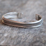 Vintage Sterling Silver Braided Cuff