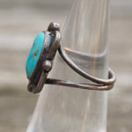 Vintage Sterling Turquoise Ring 5.25