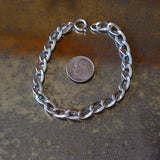 Vintage Sterling Curb Chain Bracelet 7"
