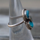 Vintage Sterling Effie Turquoise Snake Ring 6