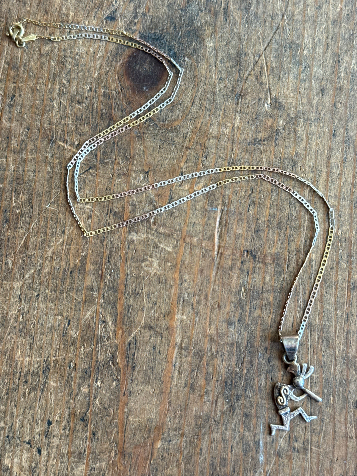 Vintage Sterling Silver Kokopelli Necklace