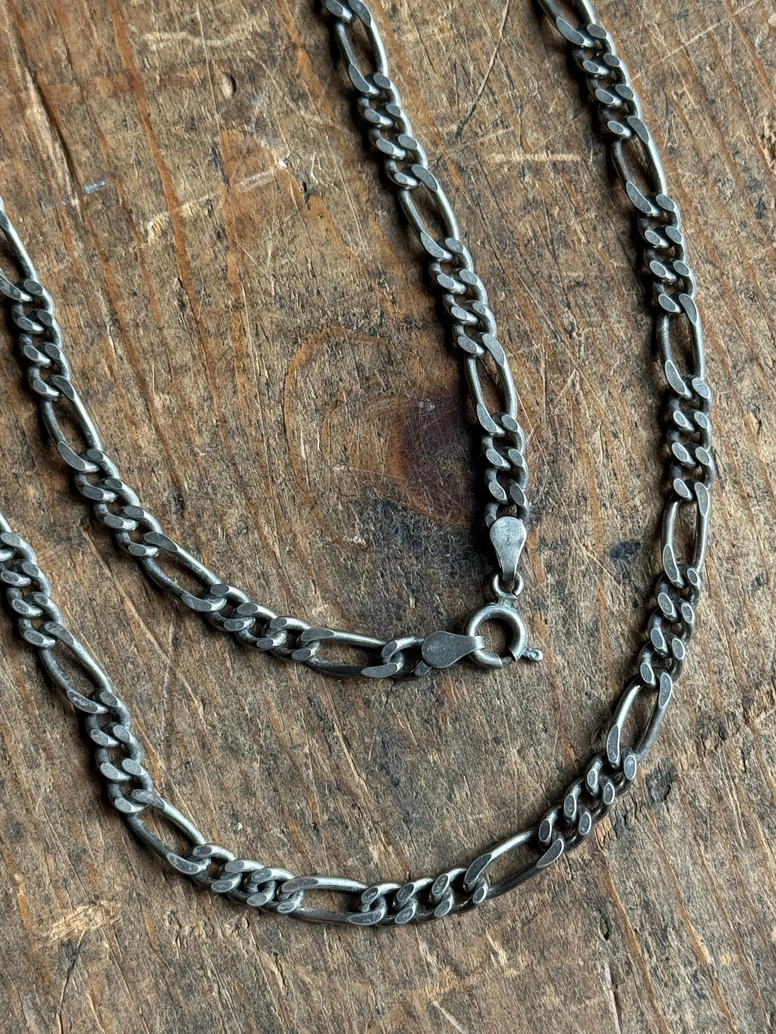 Vintage Sterling Silver 20” Figaro Chain