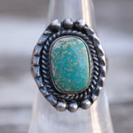 Vintage Sterling Turquoise Ring 5.75