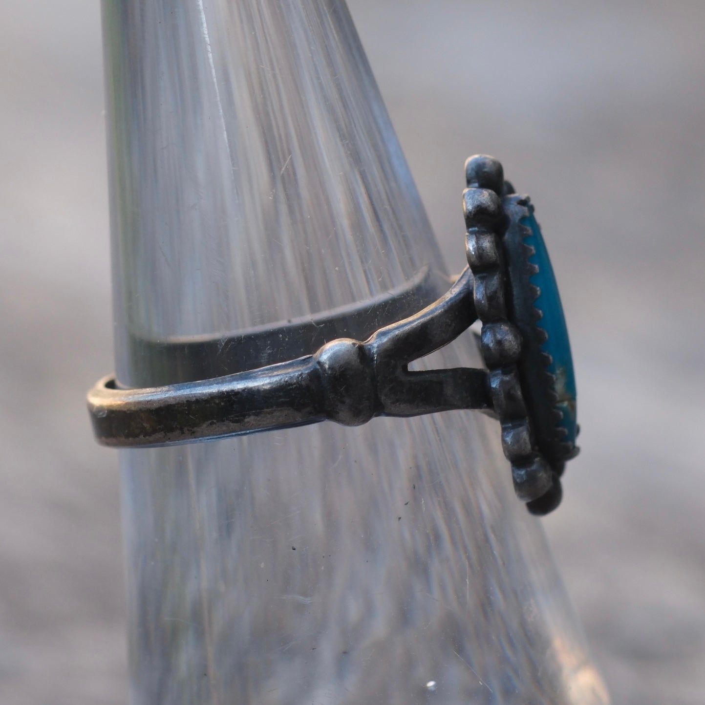 Vintage Sterling Turquoise Ring 6.25
