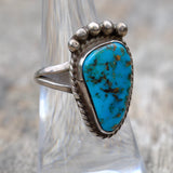 Vintage Sterling Turquoise Ring 6.75