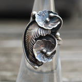 Vintage Sterling Silver Leaf Ring 5.5