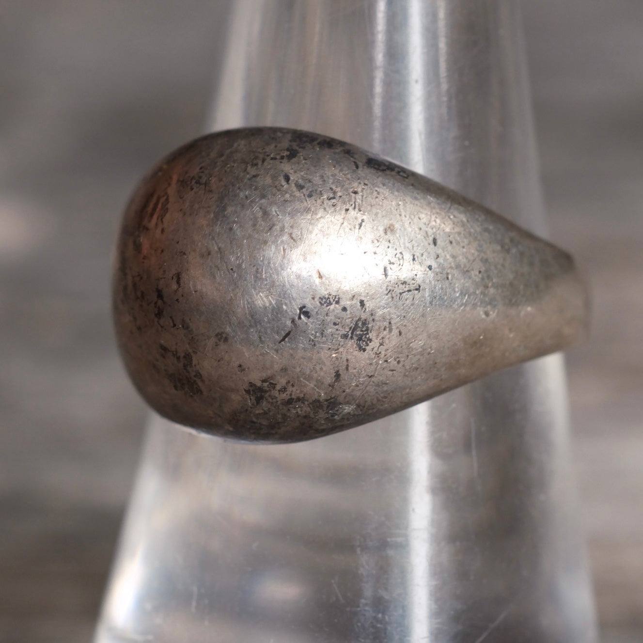 Vintage Sterling Silver Modernist Ring 8.25