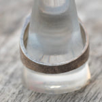 Vintage Sterling Onyx Inlay Striper Ring 12.75