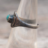 Vintage Sterling Turquoise Thunderbird Ring 6