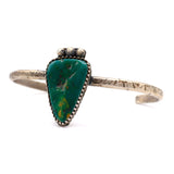 Vintage Sterling Turquoise Cuff Bracelet 6.5"