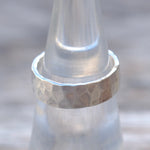 Vintage Sterling Silver Faceted Band Ring 5.75