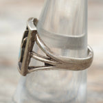 Vintage Sterling Turquoise Bear Paw Ring 7.5