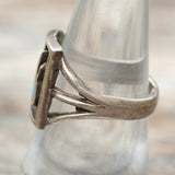 Vintage Sterling Turquoise Bear Paw Ring 7.5