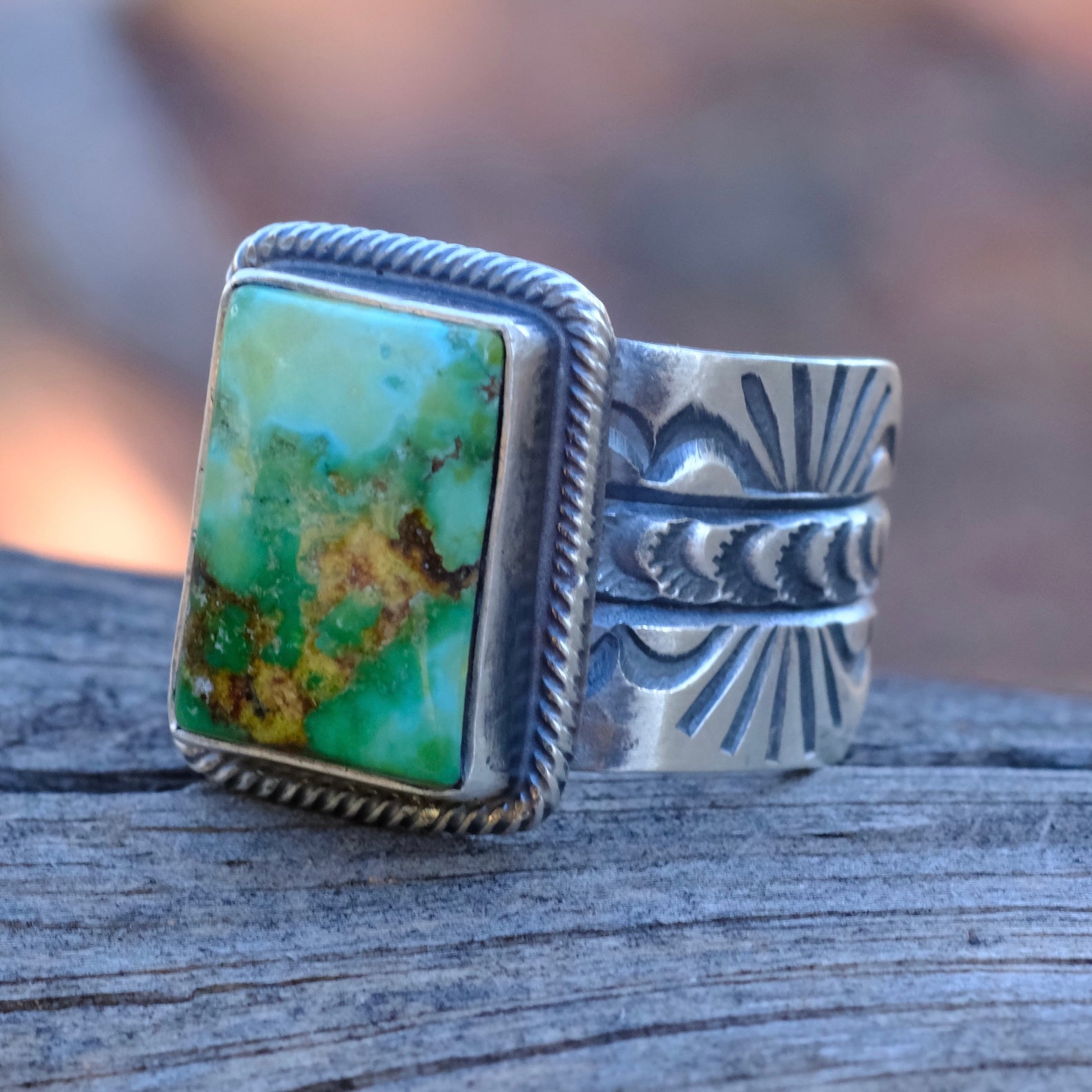 LEON MARTINEZ Sterling Silver Turquoise Ring 12