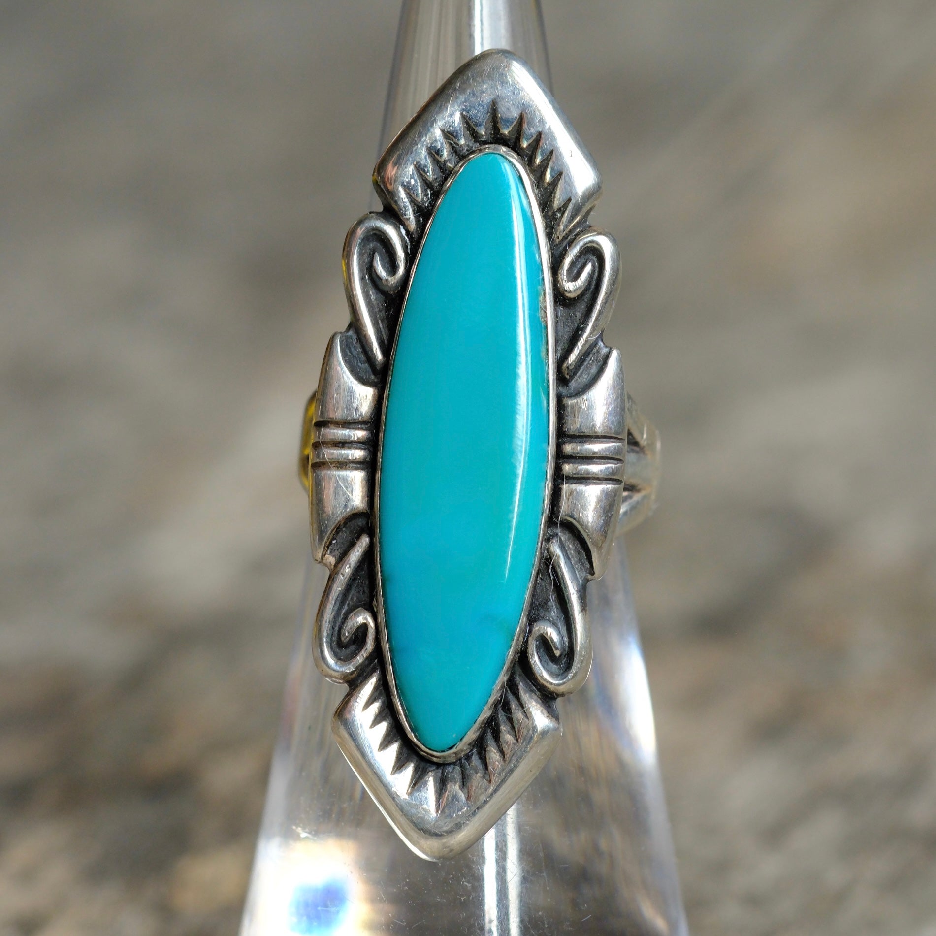 Vintage Sterling Turquoise Ring 4