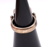 Vintage Sterling Faceted Mother OF Pearl Ring 6.5