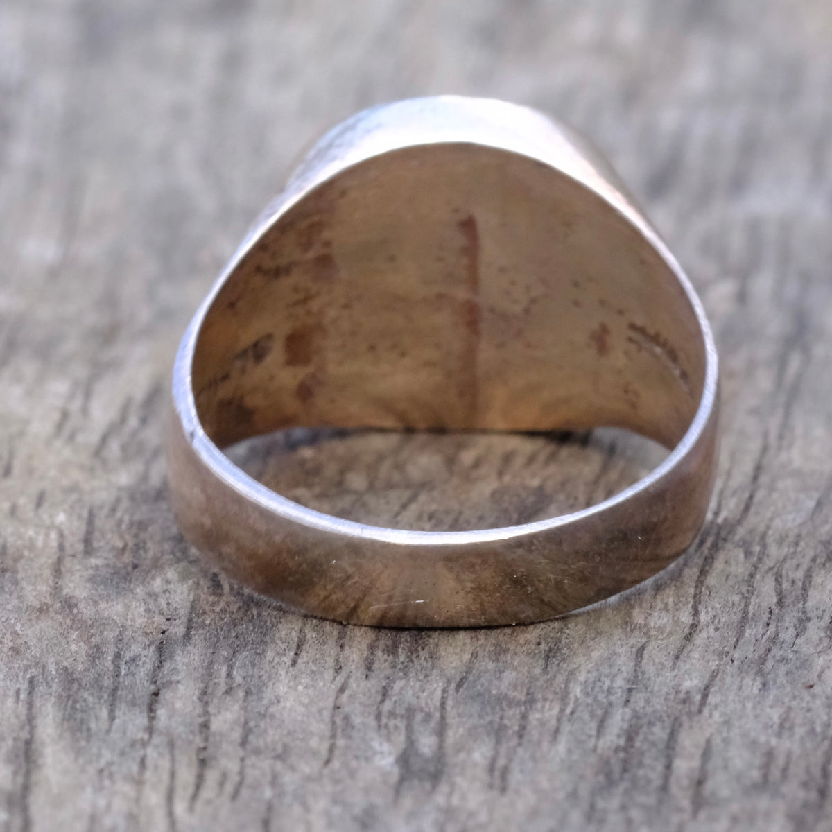 Vintage Sterling Tigers Eye Signet Ring 10.25