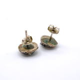 Vintage Sterling Turquoise Feather Stud Earrings