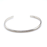 Vintage Sterling Silver Stamped Cuff Bracelet 6.25"