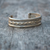 Vintage Sterling Silver Wide Cuff