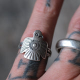 Vintage Sterling Silver Thunderbird Ring 7