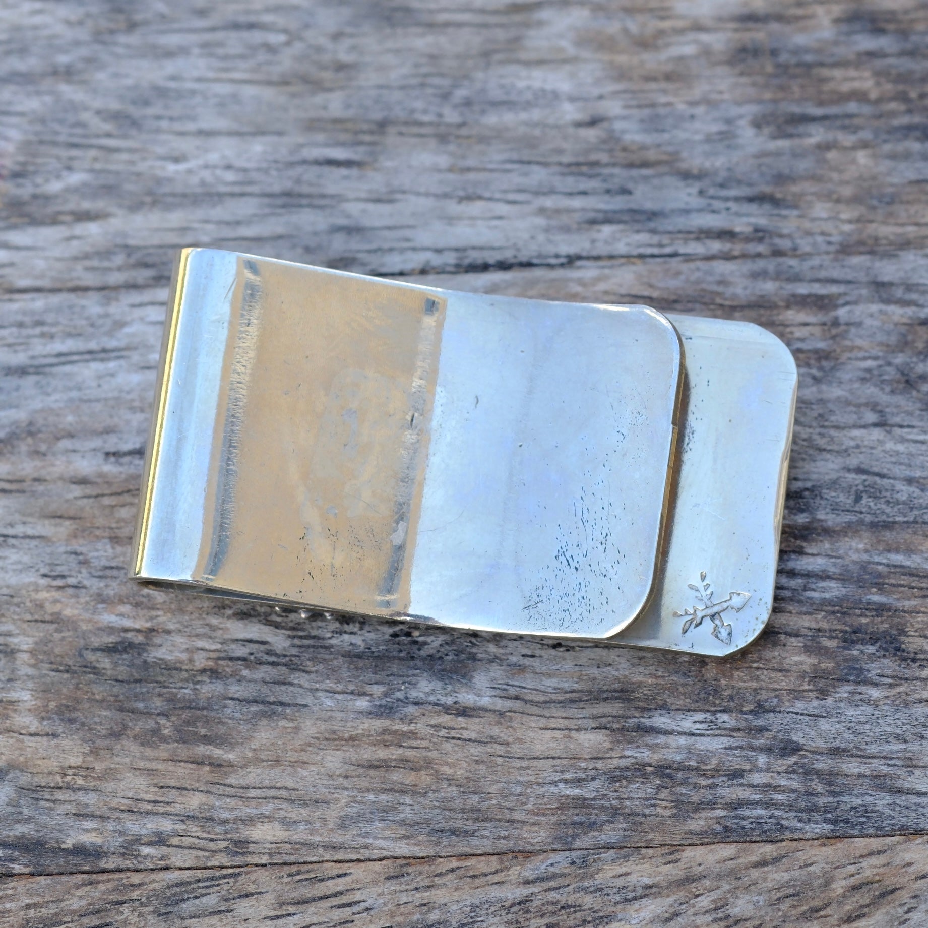 Vintage Turquoise and Coral Feather Money Clip