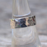 Vintage Sterling Silver Faceted Band Ring 6.75