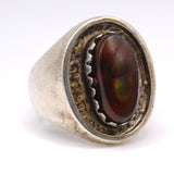 Vintage Sterling Fire Opal Ring 6.5
