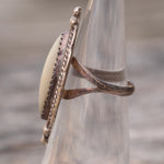 Vintage Sterling Mother Of Pearl Ring 4