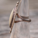 Vintage Sterling Mother Of Pearl Ring 4