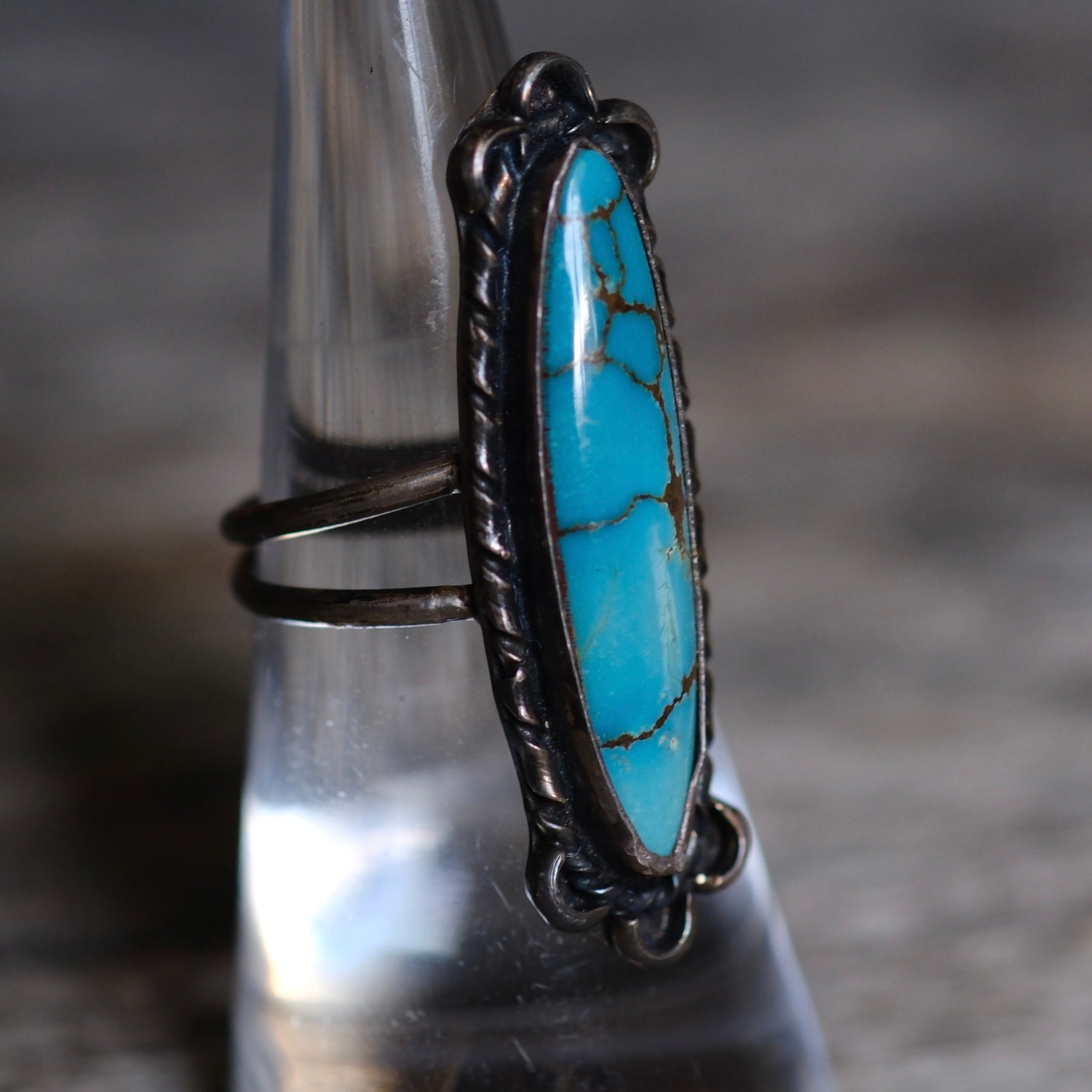 Vintage Sterling Turquoise Ring 6