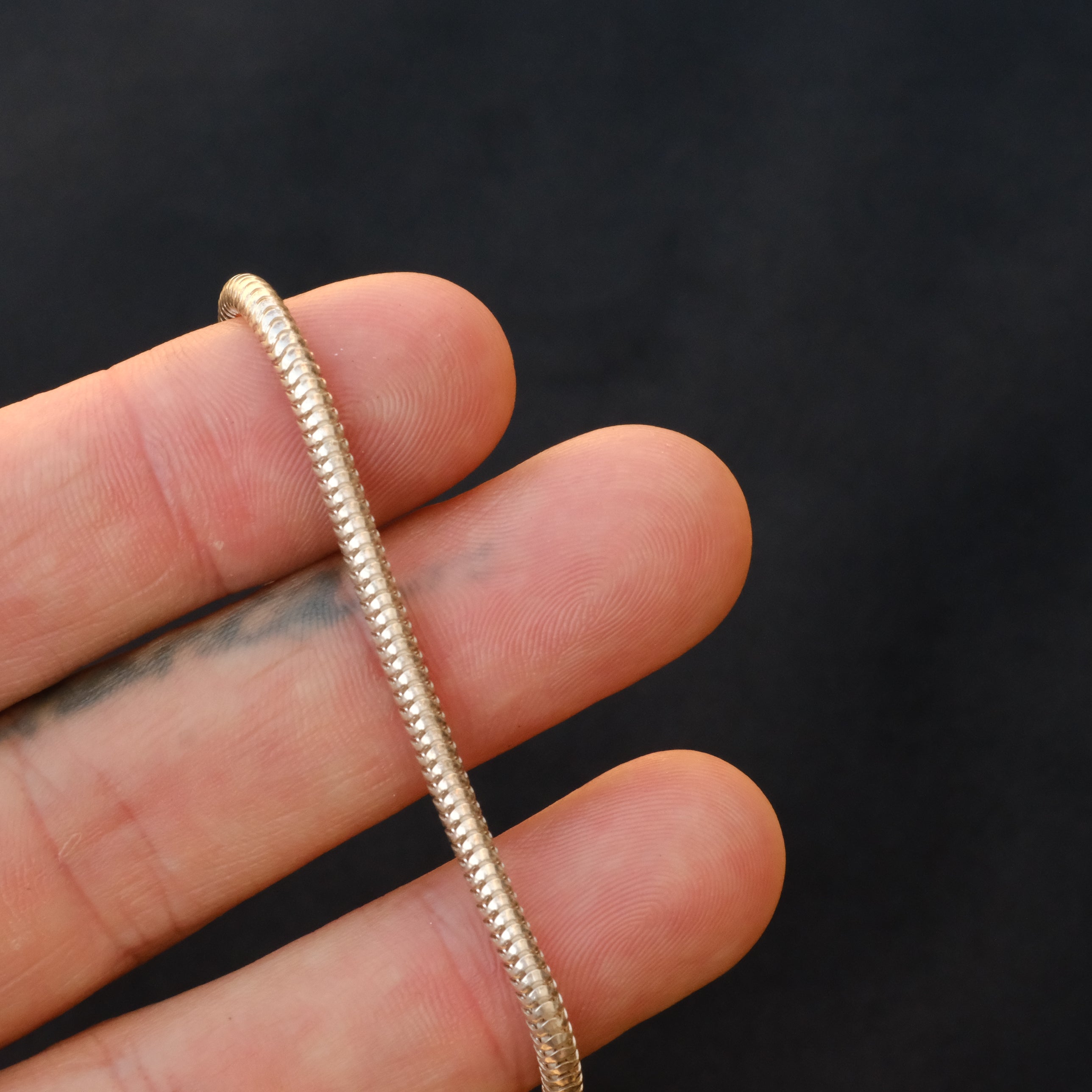 Vintage Sterling Silver Snake Chain Bracelet