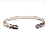 Vintage Sterling Silver Stamped Triangle Cuff Bracelet 6.25"