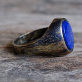 Vintage Sterling Lapis Ring 11
