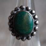 Vintage Sterling Turquoise Ring 4.5