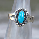 Vintage Sterling Turquoise Ring 2.75