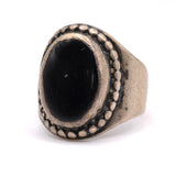 Vintage Sterling Onyx Ring 9